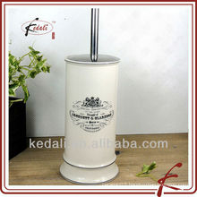 porcelain toilet brush holder with stainless steel toilet brush